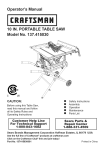 Craftsman 137.415030 Operator`s manual