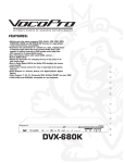 VocoPro DVX-680K Operating instructions