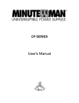 Minuteman CP Series User`s manual