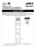 Assa Abloy 9M800 TCNE1 Series Specifications