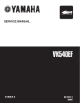 Yamaha VK540EG Service manual