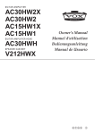Vox AC30HW2 Owner`s manual