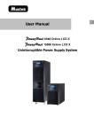 Mustek POWERMUST 10800 ONLINE LCD User manual