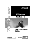 Yamaha XLT1200 WaveRunner 2005 Operator`s manual