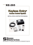 Essex Electronics K1 Series Instruction manual