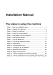 Muratec MFX-2030 Installation manual