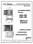 Alto-Shaam ASC-2E Operating instructions