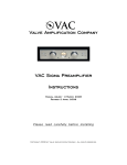 VAC Sigma Specifications