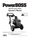 Briggs & Stratton PowerBoss Operator`s manual