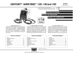 Century MIG Wire Feed Welder Operator`s manual