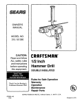 Craftsman 315.101390 Owner`s manual