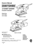 Craftsman 315.116321 Owner`s manual