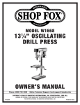 Woodstock SHOP FOX W1668 Specifications