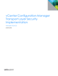 vCenter Configuration Manager Transport Layer Security