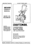 Craftsman SNOWTHROWER 536.8884 Owner`s manual
