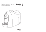 Dualit Rapido Capsule Machine Instruction manual