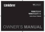 Uniden WDECT3315 Owner`s manual