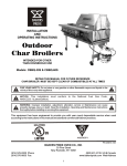 Bakers Pride CBBQ-60S Operating instructions