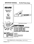Craftsman 358.351061 Operator`s manual