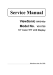 ViewSonic VA1916w-4 Service manual