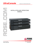Rose electronics UC2-1x16U/E Instruction manual