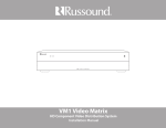 Russound VM1 Video Matrix Installation manual