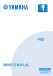 Yamaha F4D Owner`s manual
