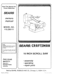 Craftsman 113.23611t Owner`s manual