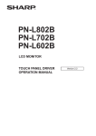 Sharp PN-L802B Operating instructions