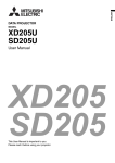 Mitsubishi Electric SD205U User manual