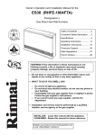 Rinnai ENERGYSAVER ES38 Installation manual