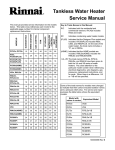 Rinnai RC98I Service manual