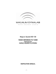 Magnum MD 109 Instruction manual