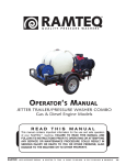 Amazing Machinery JETTER TRAILER/PRESSURE WASHER COMBO Operator`s manual