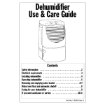 Dehumidifier Use&CareGuide