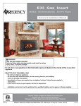 Regency Fireplace Products E33-LP10 Installation manual