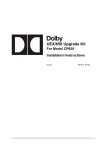 Dolby Laboratories UEX/650 Installation manual