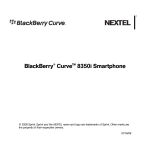 Blackberry BLACKBERRY CURVE 8350I Product information guide