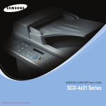 Samsung SCX-4521FR User`s guide