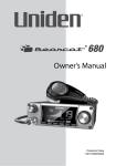 Uniden BEARCAT 680 Owner`s manual
