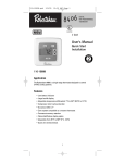 Robertshaw 8406 User`s manual