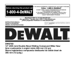 DeWalt 780 Instruction manual