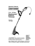 Craftsman Weedwacker 172.74536 Operator`s manual