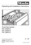 Operating and installation instructions Frost-free freezer FN