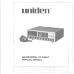 Uniden Washington Owner`s manual