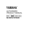 Yamaha KX-300 Product manual
