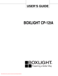 BOXLIGHT CP-12tA User`s guide