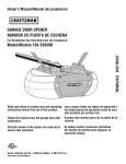 Craftsman 315 SERIES 139.53939D Owner`s manual