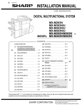 Sharp MX-M453U Installation manual