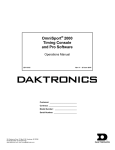 Daktronics PC-2001 Operator`s manual